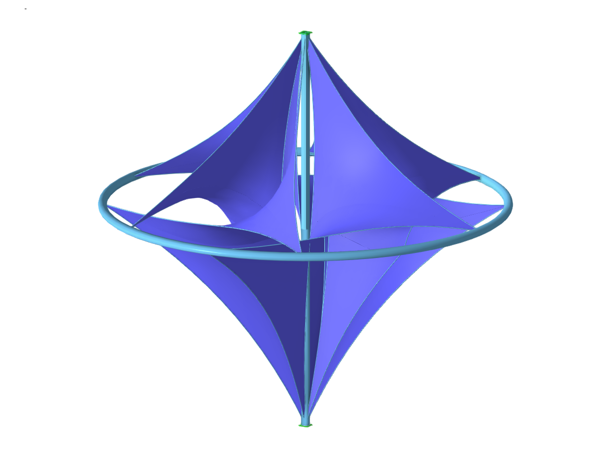 Model 003986 | Membránová konstrukce s prstencovou podporou