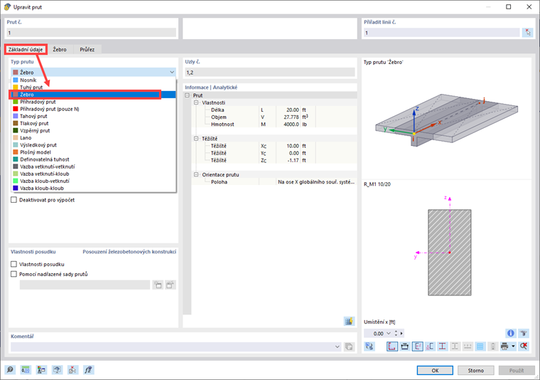 FAQ 005355 | Jak mohu modelovat prvek žebro v programu RFEM 6?