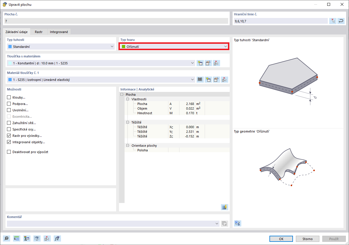 Typ tvaru „Oříznutí“