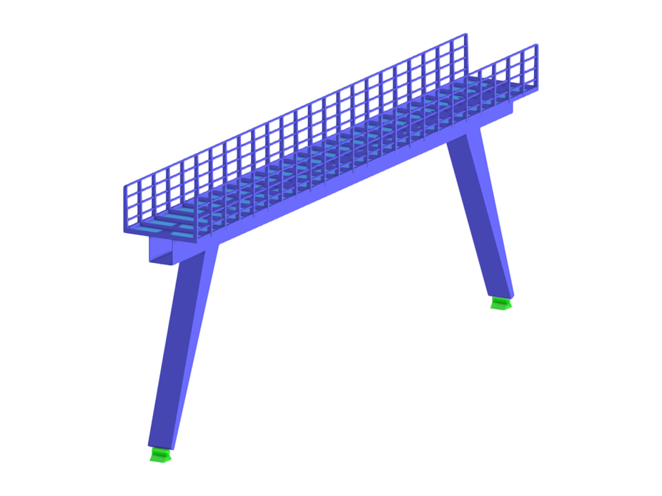 Model 004040 | Ocelový most pro pěší