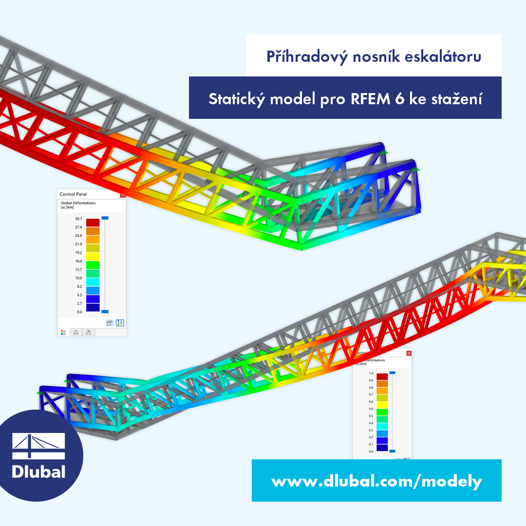 Příhradová konstrukce eskalátoru