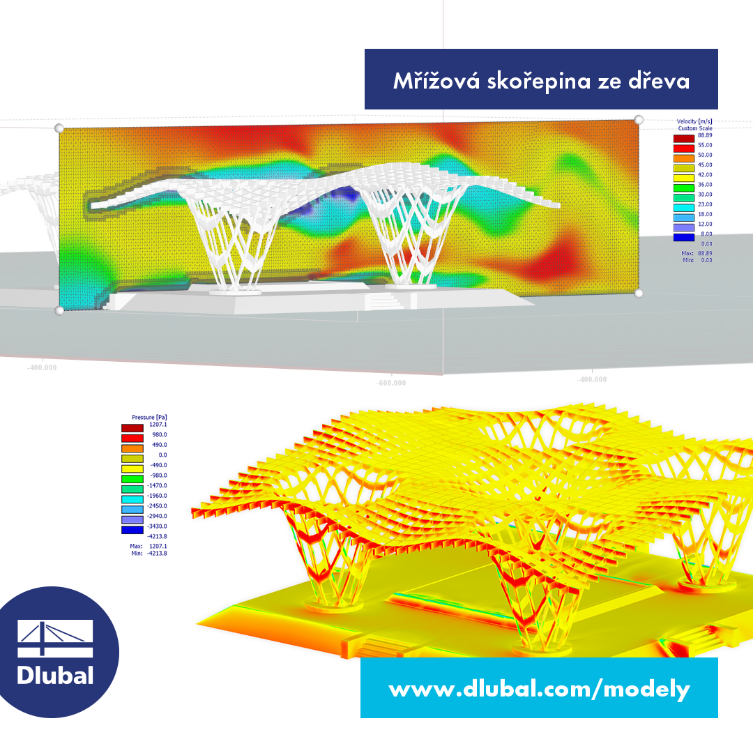 Dřevěná mřížová skořepina