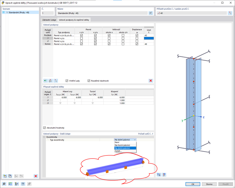 KB 001824 | Posouzení distorzního boulení dolní pásnice ocelového rámového nosníku podle GB