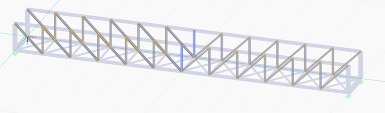Přiřazení vzpěrné délky sloupkům a diagonálám