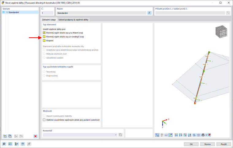 Typy ztráty stability k ověření