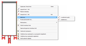 Dělení linie pomocí kontextového menu