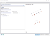 Dialogové okno „Prodloužit/ořezat linii“