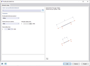 Dialogové okno „Prodloužit/ořezat linii“