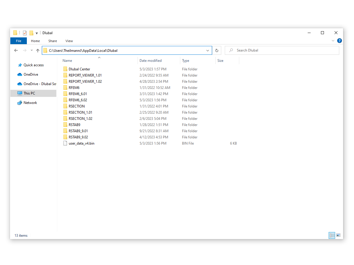 FAQ 005379 | Kde najdu pracovní adresář programů RFEM 6, RSTAB 9 a RSECTION 1?