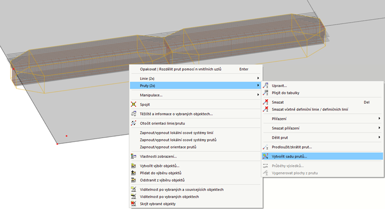 Vytvořit sadu prutů