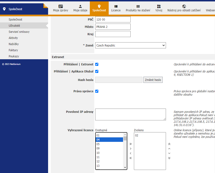 KB 001803 | Online licence společnosti Dlubal