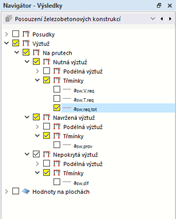 Třmínková výztuž v sadě prutů