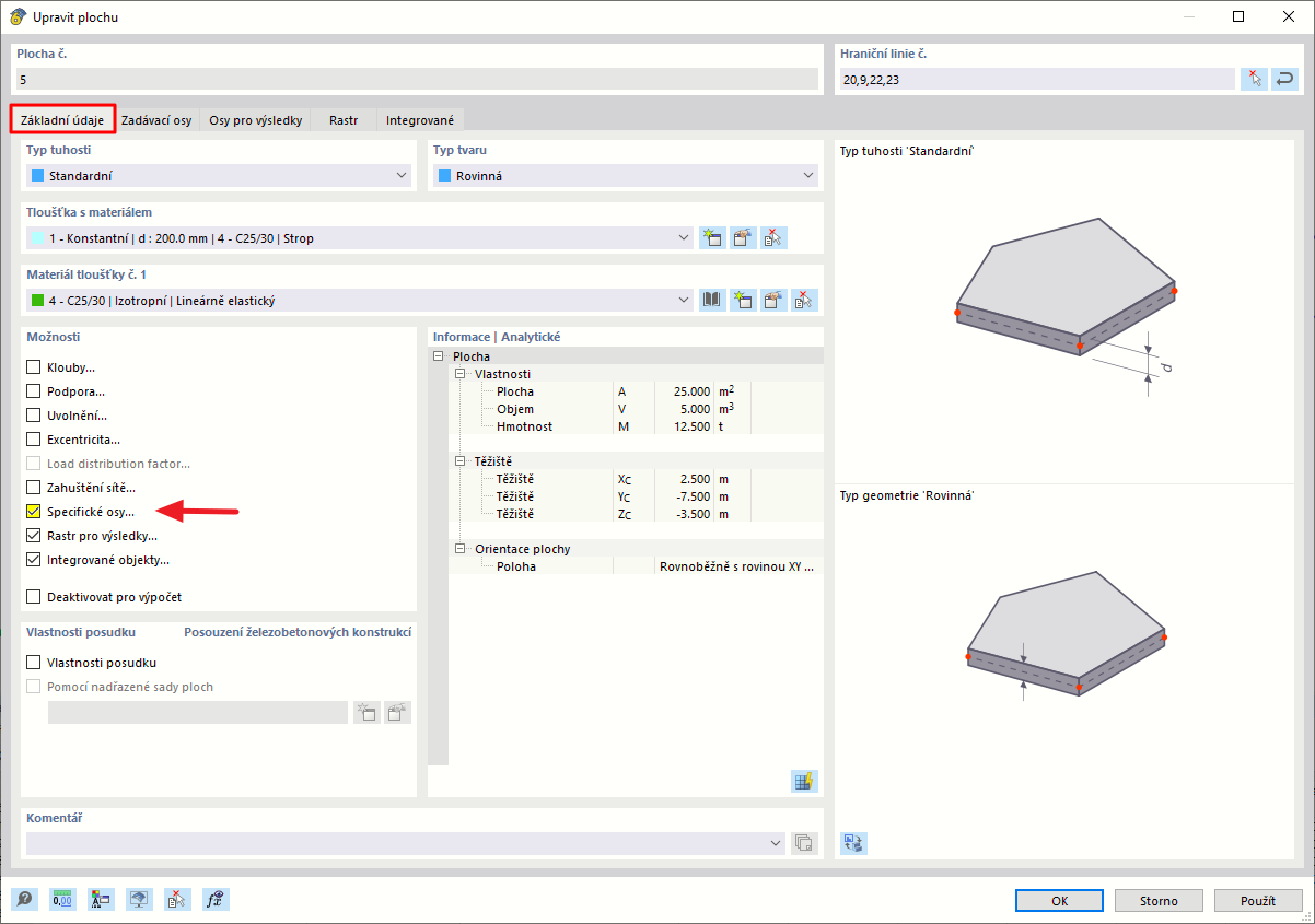 Modelování ploch ve stavebnictví se specifickými modelovacími nástroji a možnostmi pro detailní návrh.