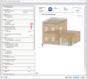 Zobrazení definice oblasti tlaku v grafickém zobrazení modelu konstrukce.