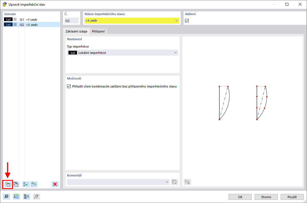 Duplikování imperfekčního stavu v analýze konstrukce, aby se předešlo zásadním chybám a nestabilitám.