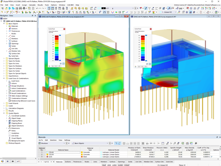 Deformace v programu RFEM | © Baumruck + Oswald
