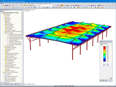 Deformace při zatížení větrem v programu RFEM 5 (© Normandie Structures)