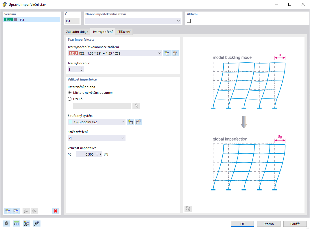 Upravit imperfekci z tvaru vybočení