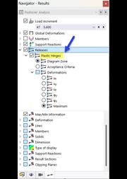 Aktivace vytvoření plastických kloubů v aplikaci Navigator Kategorie „Uvolnění“