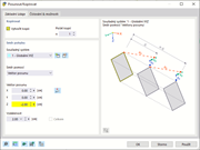Betonový obloukový most přes širokou řeku s konstrukčními detaily a statickou analýzou.