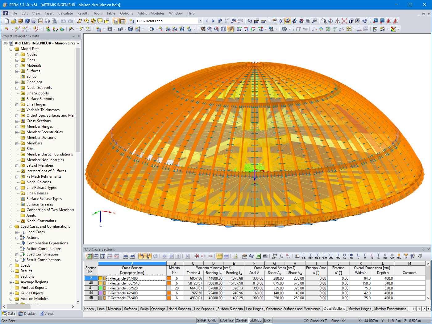 Celkový pohled na konstrukci (© ARTEMIS INGENIEUR)