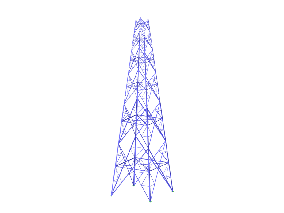 Model 004269 | Jehlanová věž se šesti kmeny