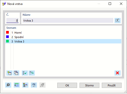 Dialog "Nová vrstva"