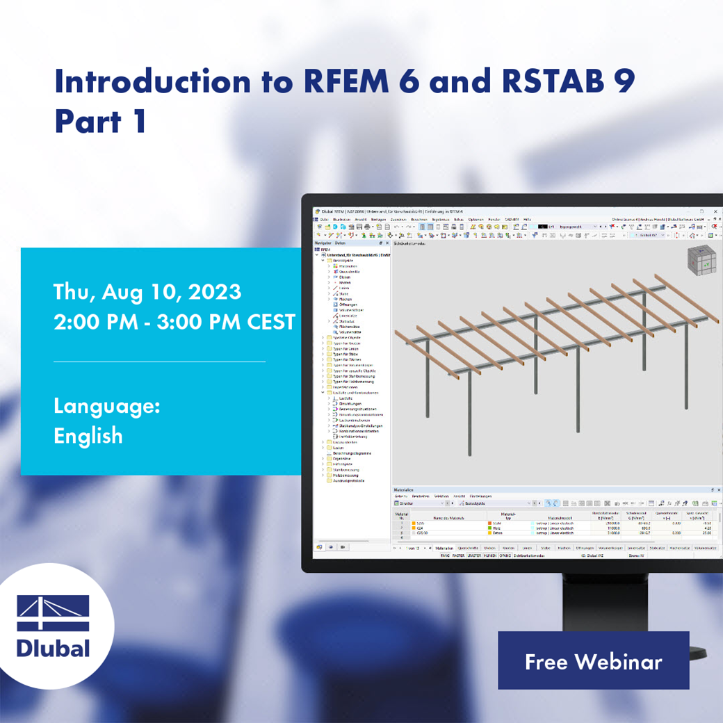Úvod do programů RFEM 6 a RSTAB 9, část 1