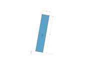 Obdélníkový průřez š/v = 50/10 mm nakloněný o 10°