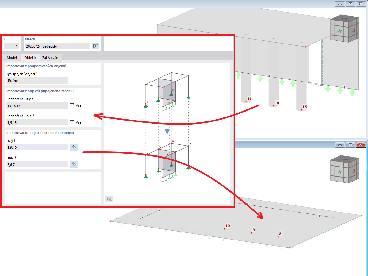 FAQ 005401 | Jak mohu použít generátor zatížení "Import podporových reakcí"?