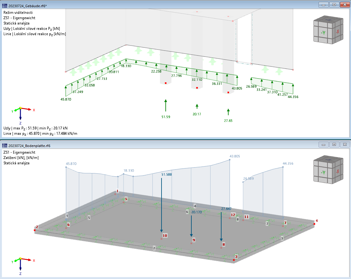 FAQ 005401 | Jak mohu použít generátor zatížení "Import podporových reakcí"?
