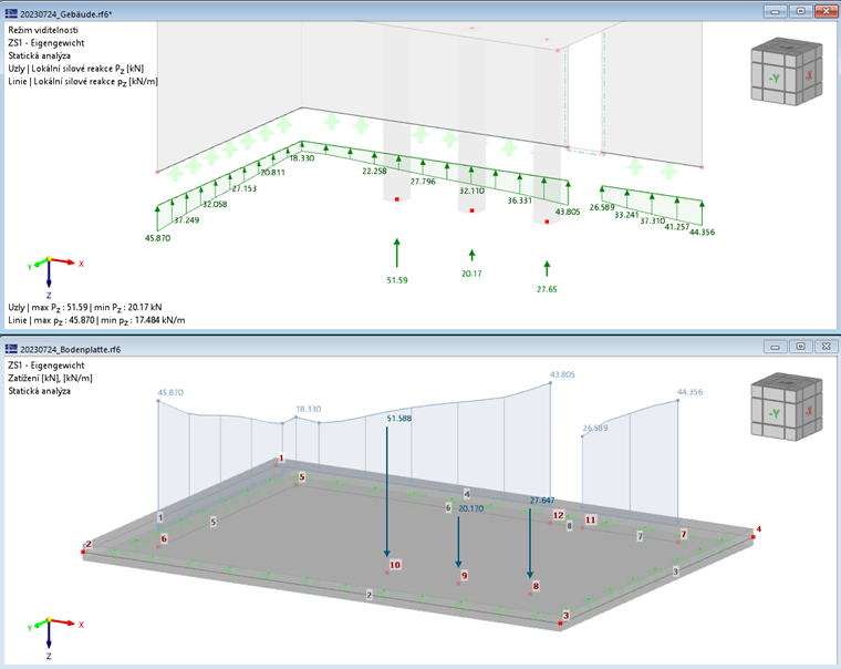 FAQ 005401 | Jak mohu použít generátor zatížení "Import podporových reakcí"?