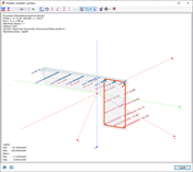 Průběhy výsledků v průřezu s napětími v betonu a výztuži