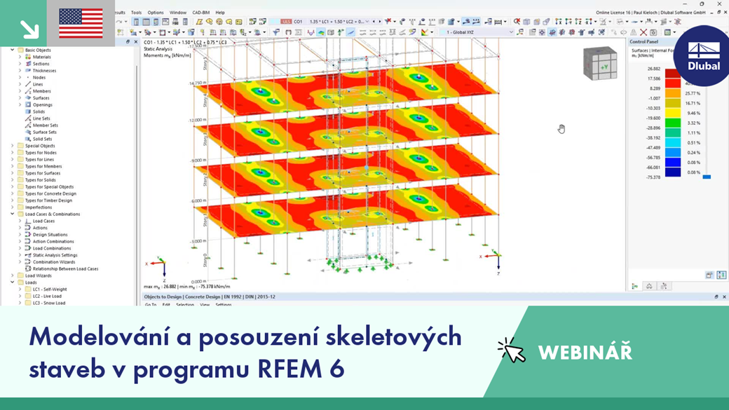 Webinář o modelování a navrhování rámových konstrukcí pomocí addonu Model budovy. Zaměřen na metody statiky.