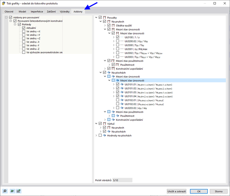 Definice výsledků pro vícenásobný tisk
