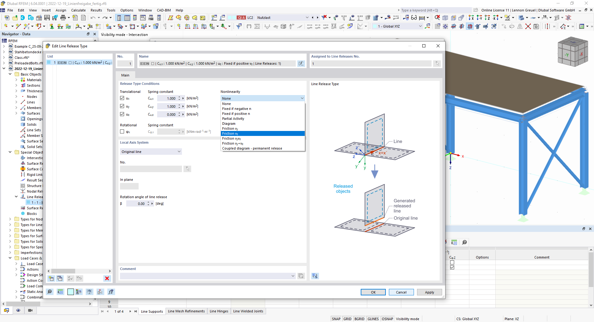 Funkce 002655 | Možnost tření pro liniová uvolnění