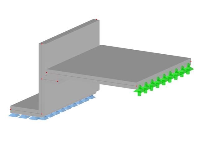 Model 004439| Opěrná stěna s kontaktem mezi plochami