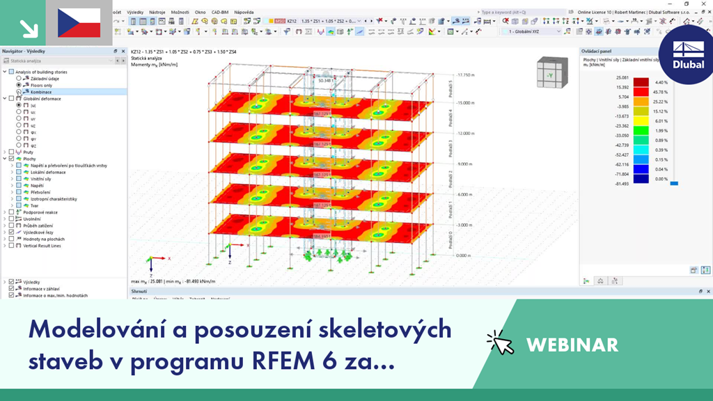 Webinář o posouzení a modelování skeletových konstrukcí v RFEM 6 pomocí addonu Model budovy.
