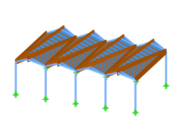 Model | Dřevěná střecha ze skládaných prken v Anoetě, Španělsko