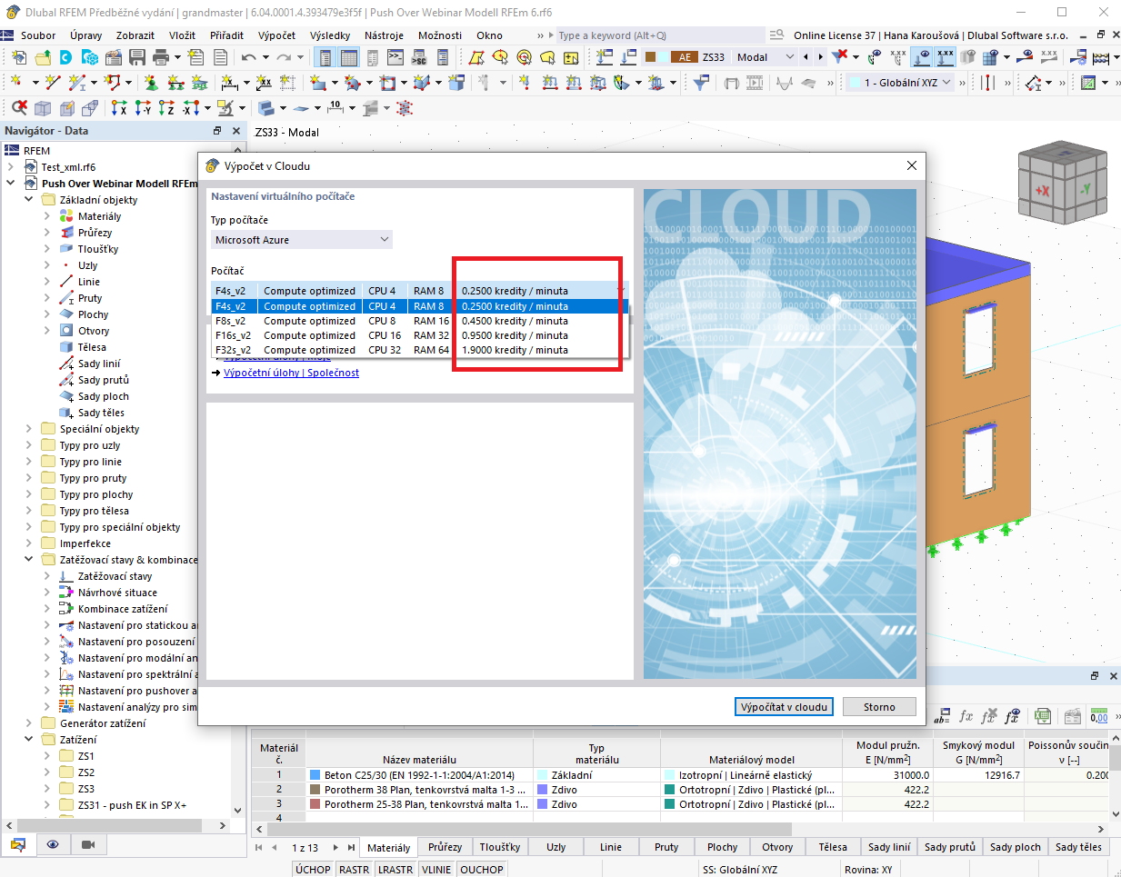 KB 001856 | Výpočet v cloudu