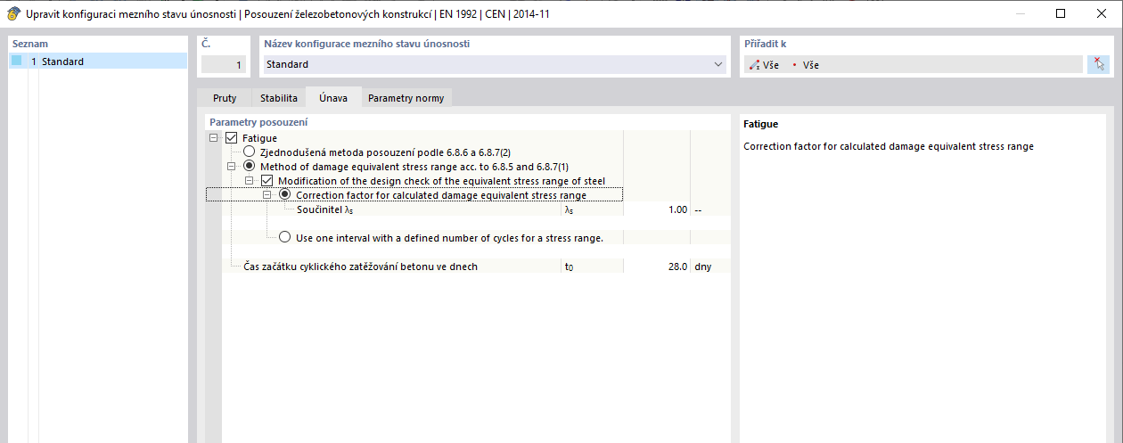 Opravný součinitel λs