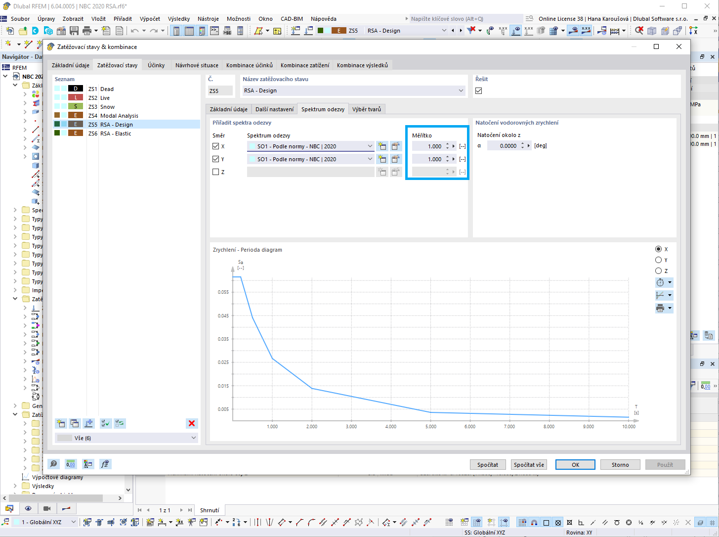 KB 001860 | Modální analýza spektra odezvy a zohlednění smyku v základu podle NBC 2020 v programu RFEM 6