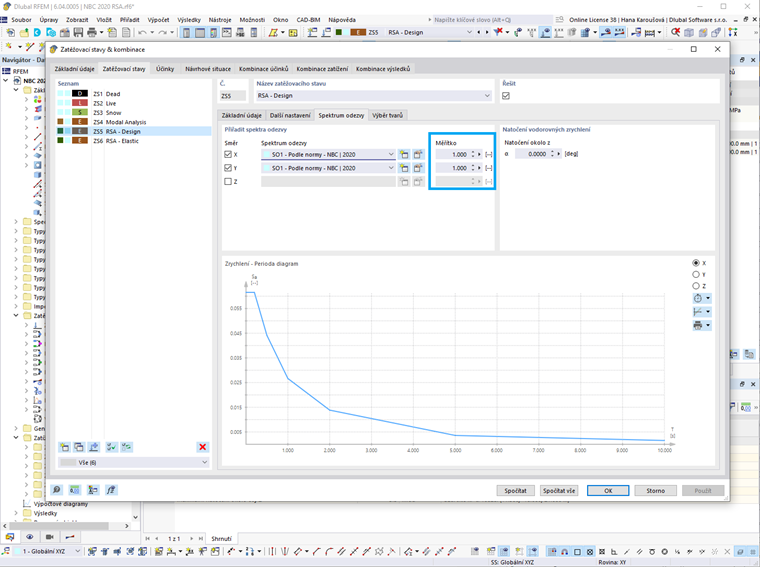 KB 001860 | Modální analýza spektra odezvy a zohlednění smyku v základu podle NBC 2020 v programu RFEM 6