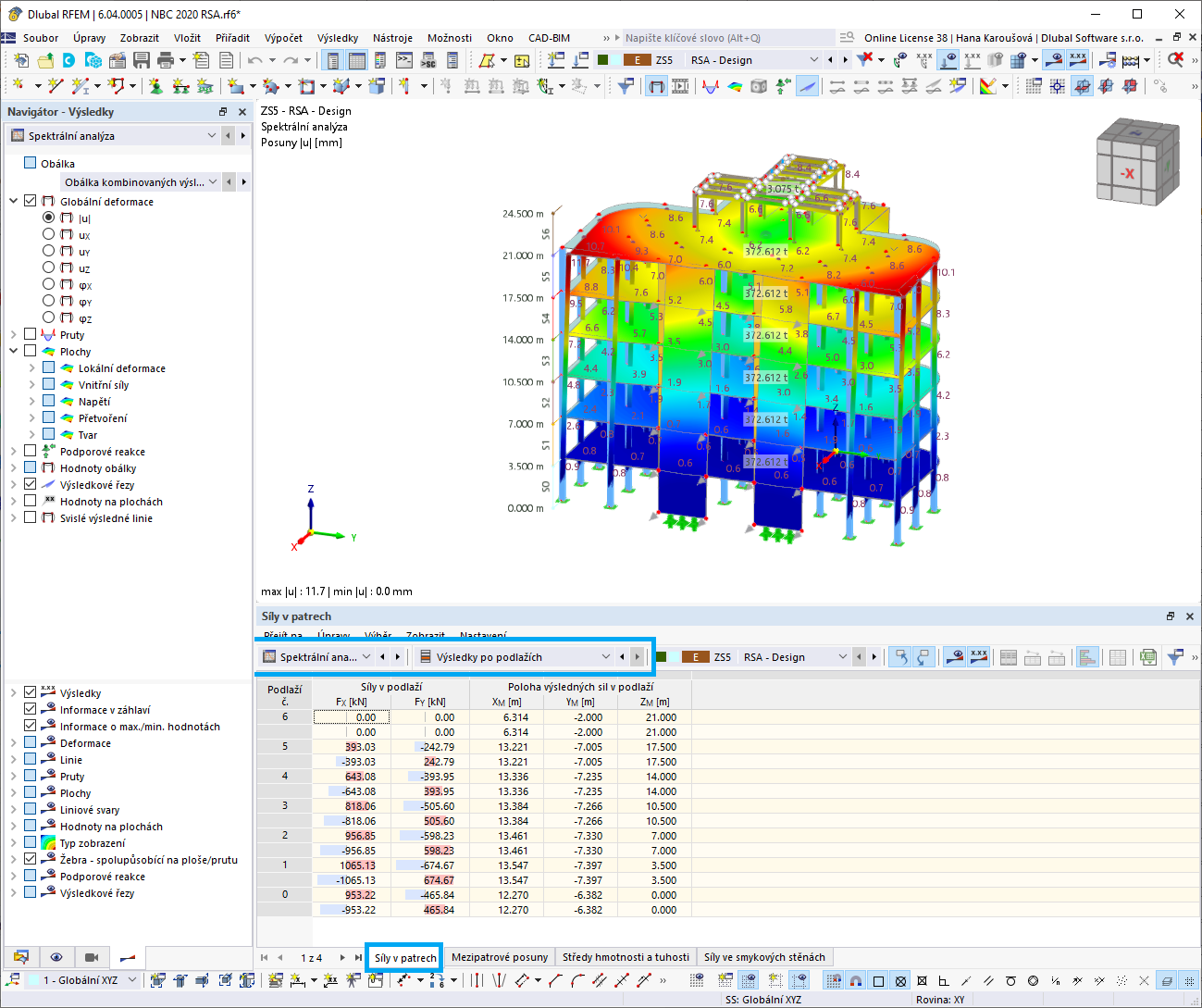 KB 001860 | Modální analýza spektra odezvy a zohlednění smyku v základu podle NBC 2020 v programu RFEM 6