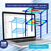 Přenos podporových sil z jiného modelu - generátor zatížení úrovně 1