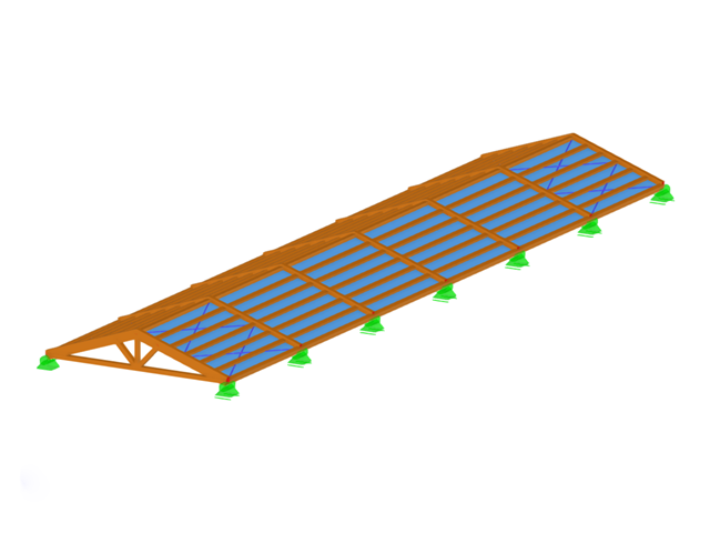 Model 004625 | Příhradová střecha