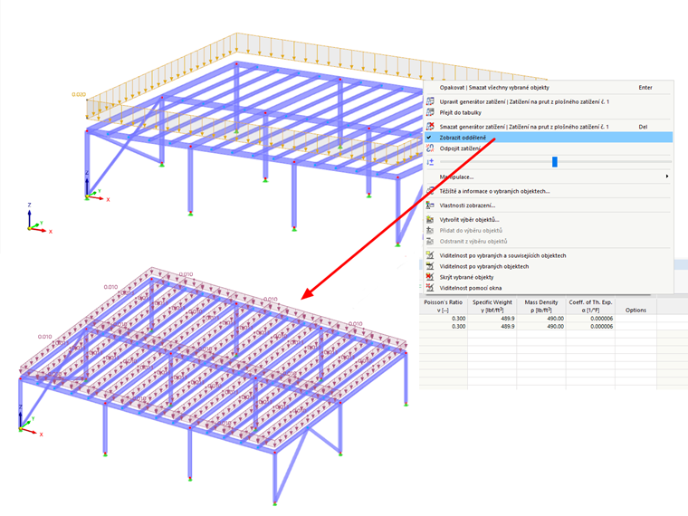 FAQ 005426 | Jak mohu v programu RFEM 6 aplikovat plošná zatížení na otevřenou konstrukci?