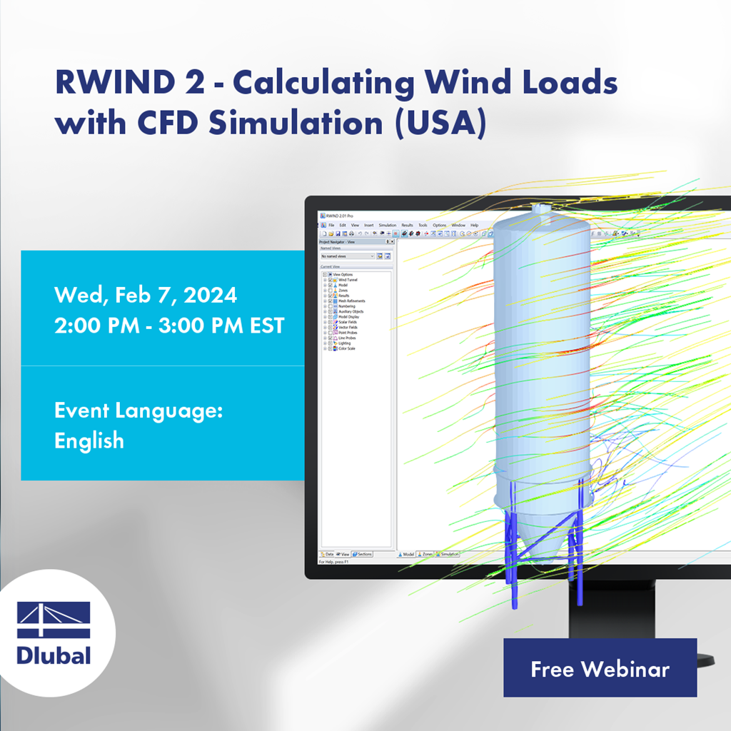 RWIND 2 - Stanovení zatížení větrem CFD simulací (USA)