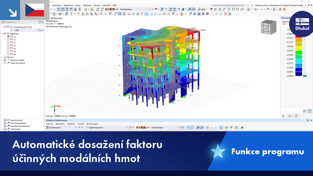 Prezentace automatizovaných metod pro dosažení účinných hmotových činitelů v konstrukčně mechanických výpočtech.