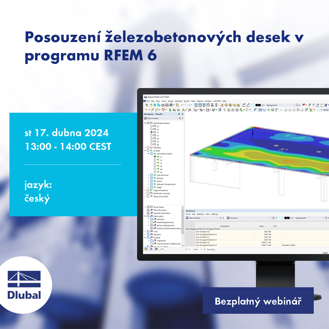 Posouzení železobetonových desek v programu RFEM 6